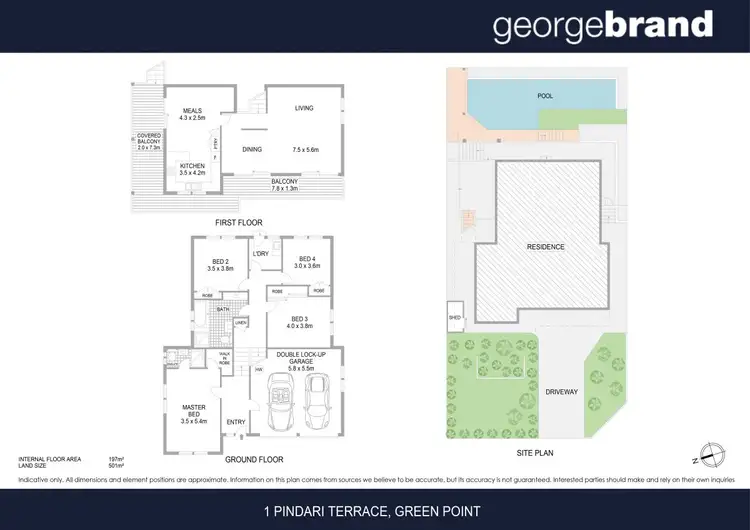 Floorplan of Homely house listing, 1 Pindari Terrace, Green Point NSW 2251