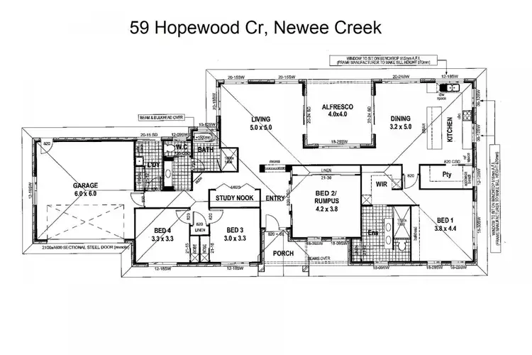 Floorplan of Homely rural property listing, 59 Hopewood Cr, Newee Creek NSW 2447