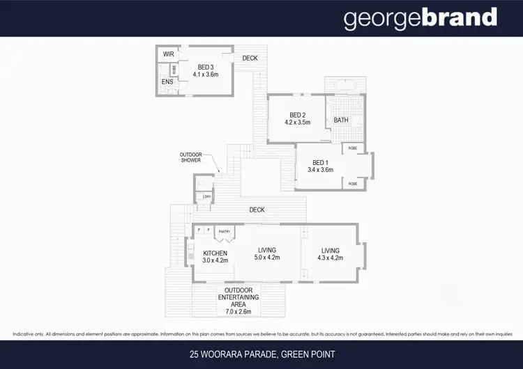 Floorplan of Homely house listing, 25 Woorara Parade, Green Point NSW 2251