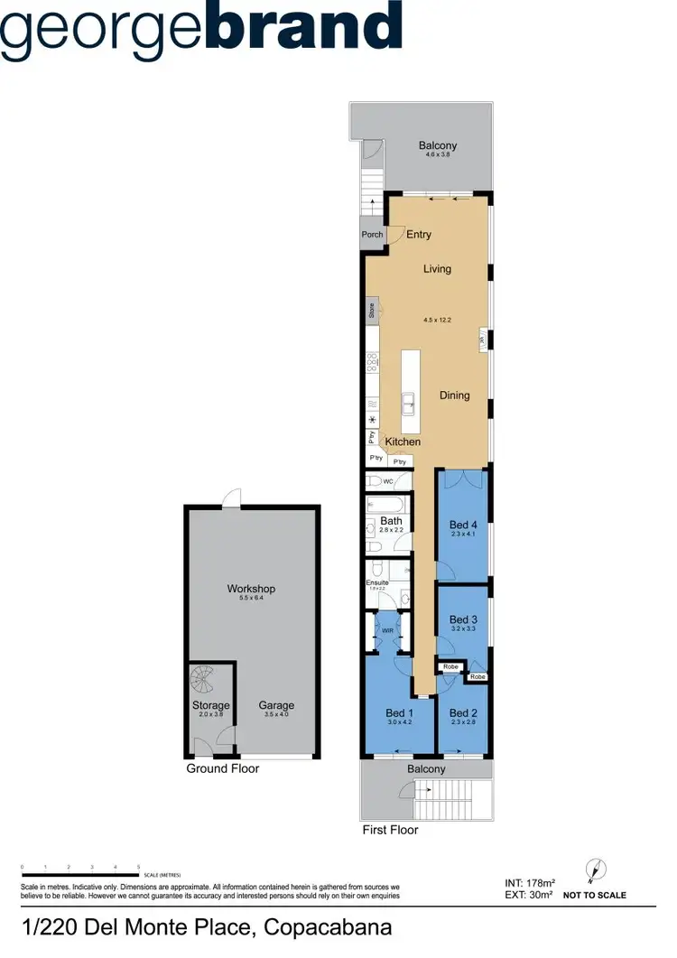 Floorplan of Homely unit listing, 1/220 Del Monte Place, Copacabana NSW 2251