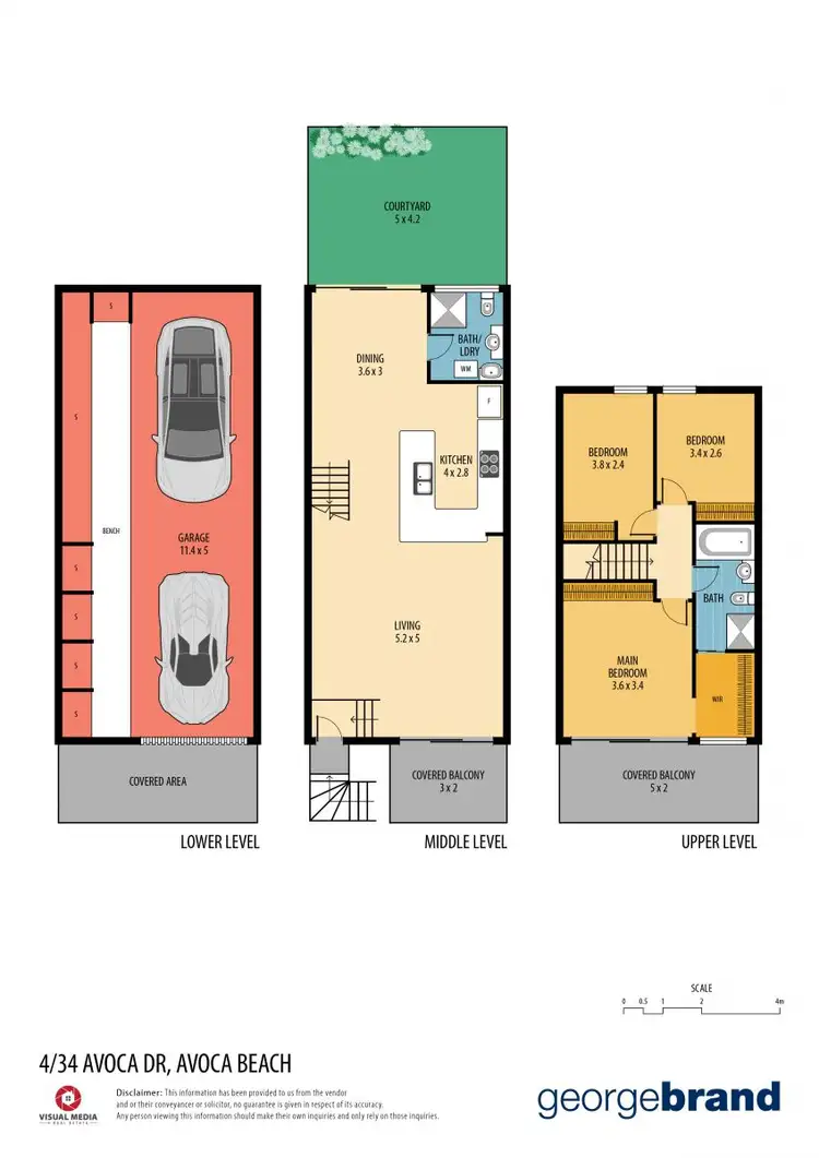 Floorplan of Homely townhouse listing, 4/34 Avoca Drive, Avoca Beach NSW 2251