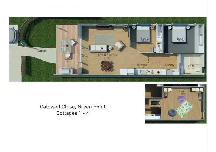 Floorplan of Homely villa listing, 1/13-14 Caldwell Close, Green Point NSW 2251