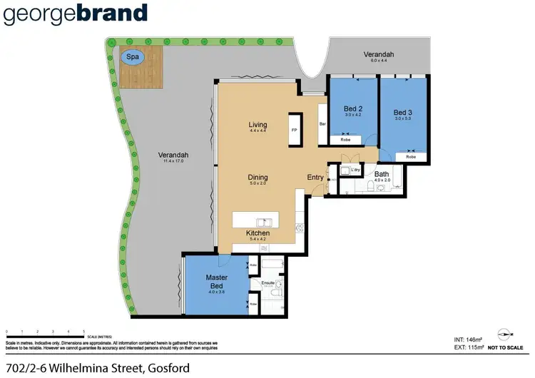 Floorplan of Homely unit listing, 702/2 Wilhelmina Street, Gosford NSW 2250