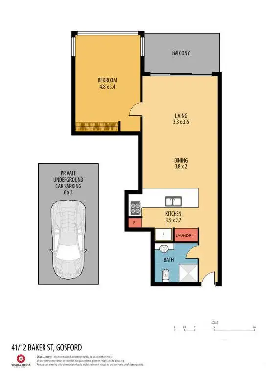 Floorplan of Homely unit listing, 41/12 Baker Street, Gosford NSW 2250