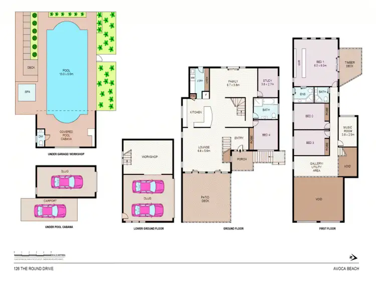 Floorplan of Homely house listing, 126 The Round Dr, Avoca Beach NSW 2251