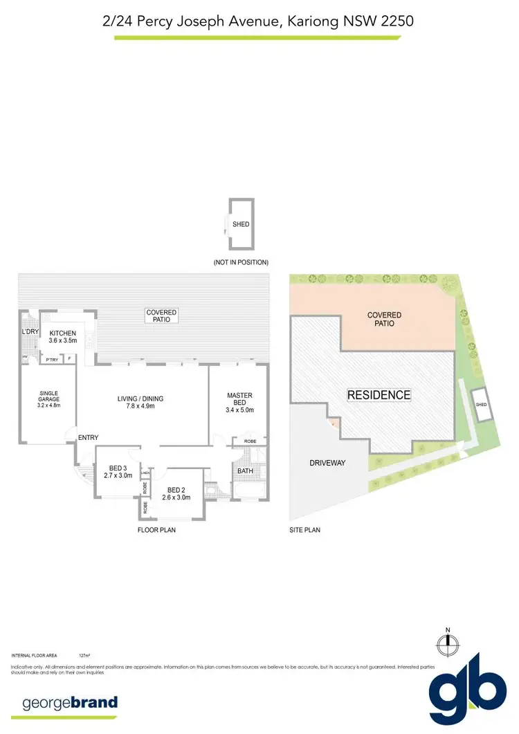 Floorplan of Homely semi-detached listing, 2/24 Percy Joseph Avenue, Kariong NSW 2250
