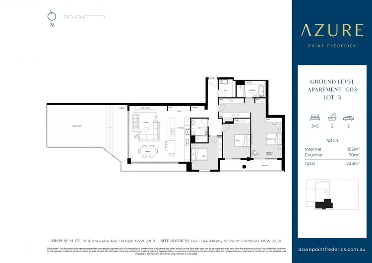 Floorplan of Homely unit listing, G03/142-144 Albany Street, Point Frederick NSW 2250