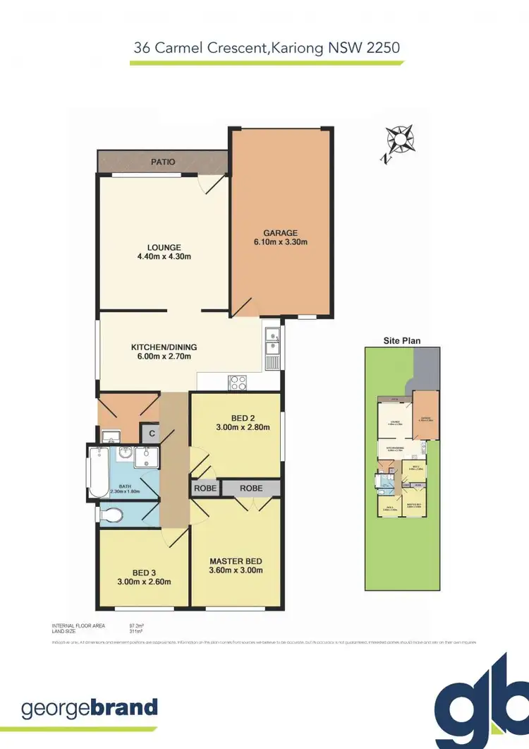 Floorplan of Homely semi-detached listing, 36 Carmel Crescent, Kariong NSW 2250