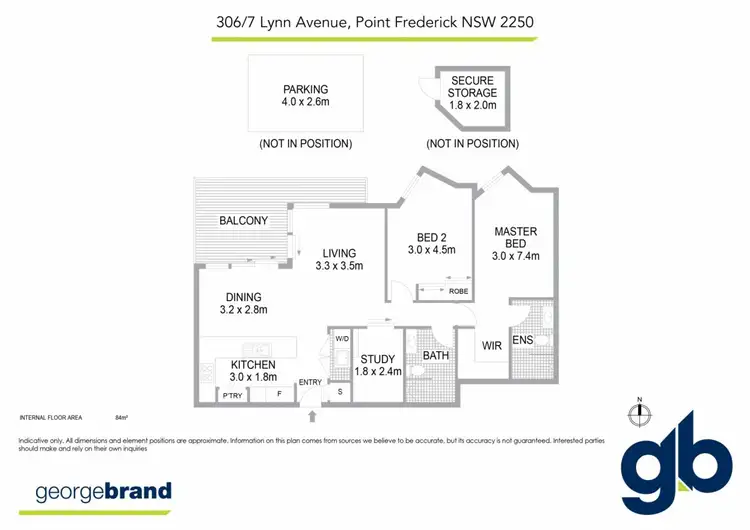 Floorplan of Homely unit listing, 306/7-9 Lynn Avenue, Point Frederick NSW 2250