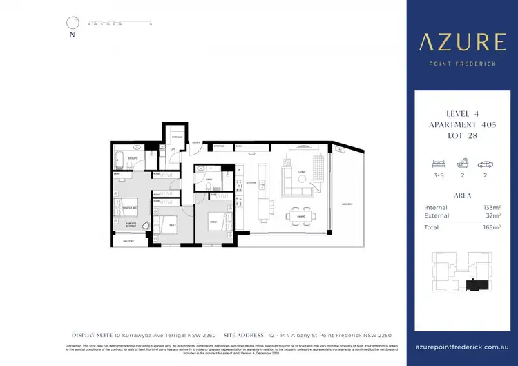 Floorplan of Homely unit listing, 405/142-144 Albany Street, Point Frederick NSW 2250