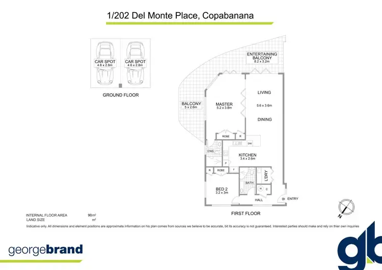 Floorplan of Homely unit listing, 1/202-204 Del Monte Place, Copacabana NSW 2251