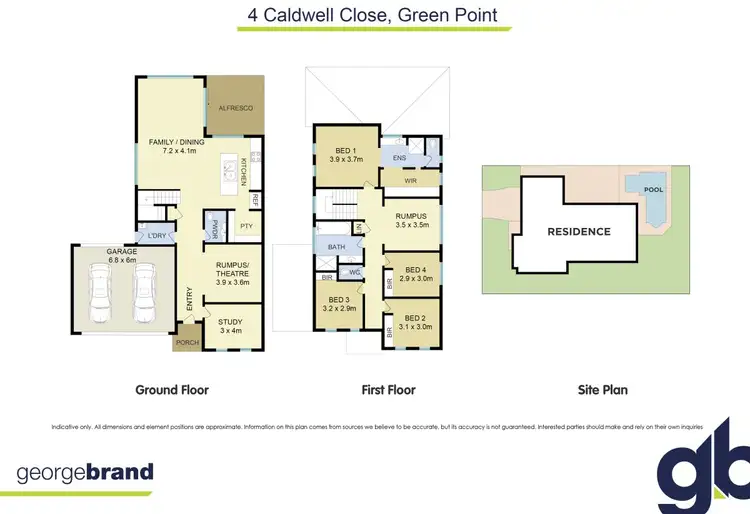 Floorplan of Homely house listing, 4 Caldwell Close, Green Point NSW 2251