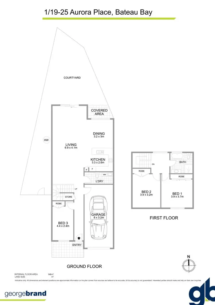 Floorplan of Homely townhouse listing, 1/19-25 Aurora Place, Bateau Bay NSW 2261