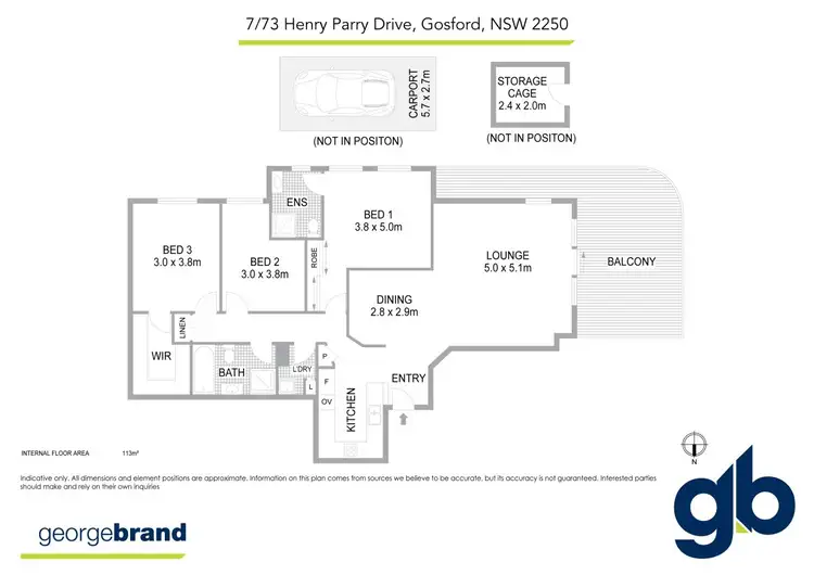 Floorplan of Homely unit listing, 7/73 Henry Parry Drive, Gosford NSW 2250