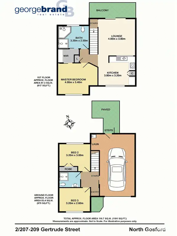 Floorplan of Homely unit listing, 2/207-209 Gertrude Street, North Gosford NSW 2250