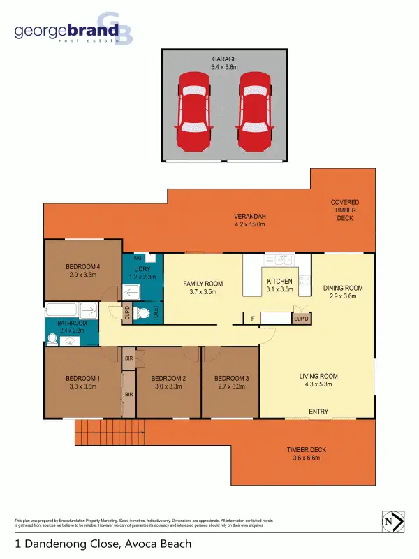 Floorplan of Homely house listing, 1 Dandenong Close, Avoca Beach NSW 2251