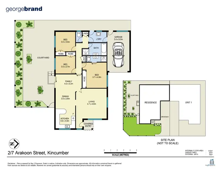 Floorplan of Homely semi-detached listing, 2/7 Arakoon St, Kincumber NSW 2251
