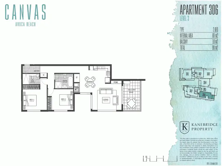 Floorplan of Homely unit listing, 306/14-18 Cape Three Points Rd, Avoca Beach NSW 2251