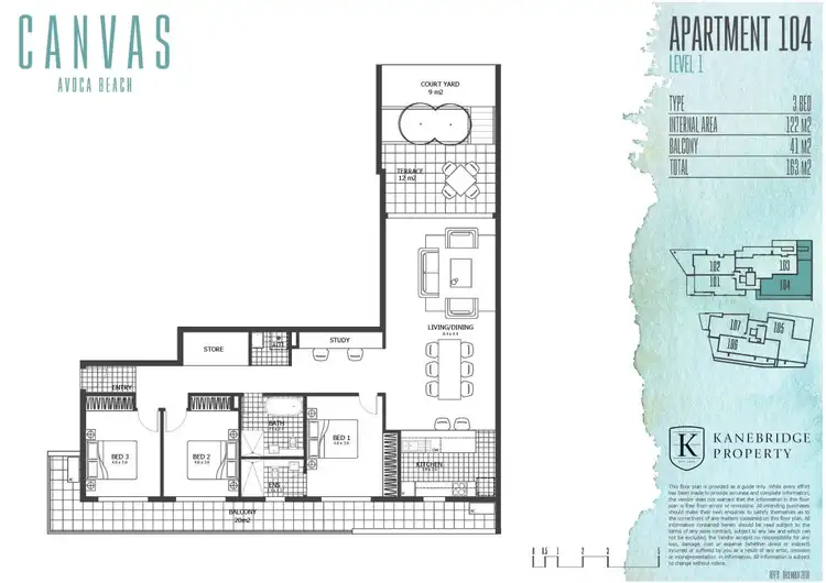 Floorplan of Homely unit listing, 104/14-18 Cape Three Points Rd, Avoca Beach NSW 2251
