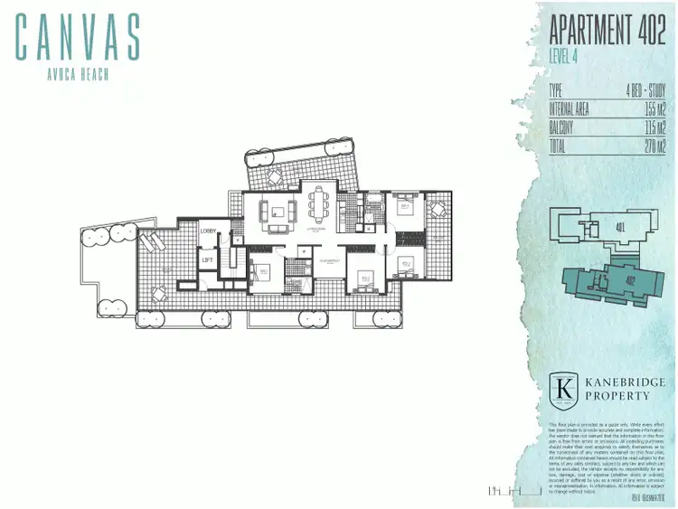 Floorplan of Homely unit listing, 402/14-18 Cape Three Points Rd, Avoca Beach NSW 2251