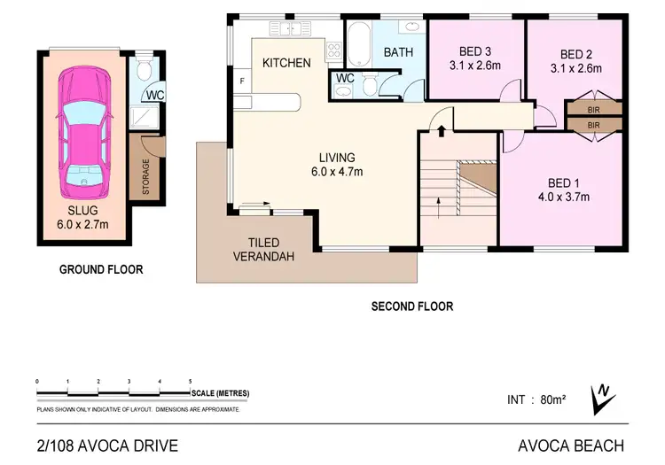 Floorplan of Homely unit listing, 2/108 Avoca Drive, Avoca Beach NSW 2251