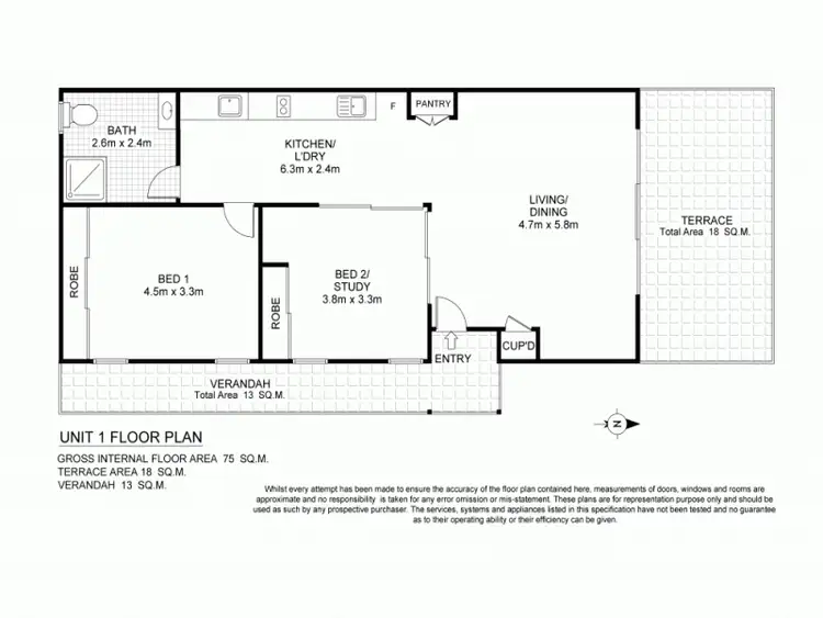 Floorplan of Homely villa listing, 423/429 Terrigal Drive, Erina NSW 2250