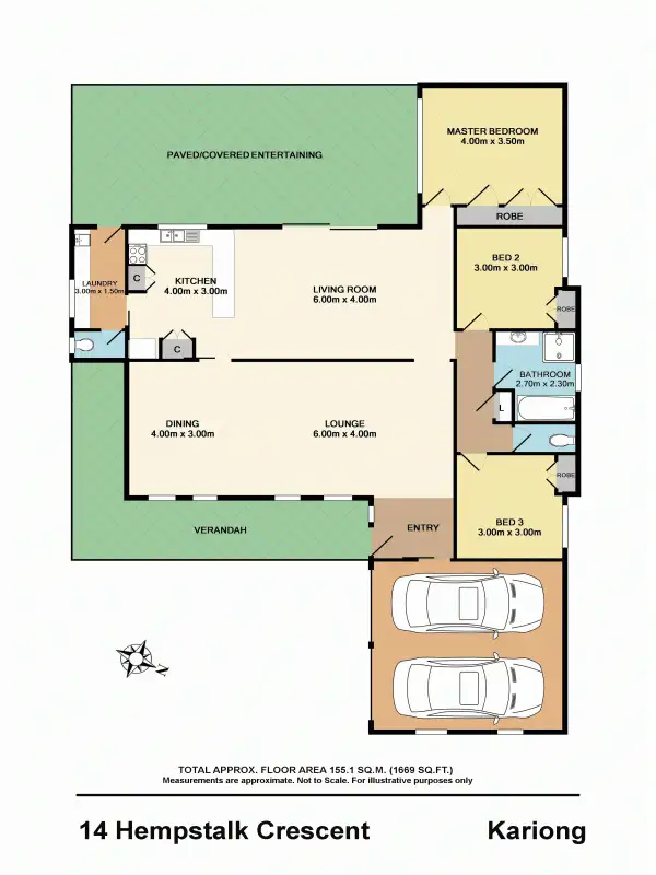 Floorplan of Homely house listing, 14 Hempstalk Crescent, Kariong NSW 2250