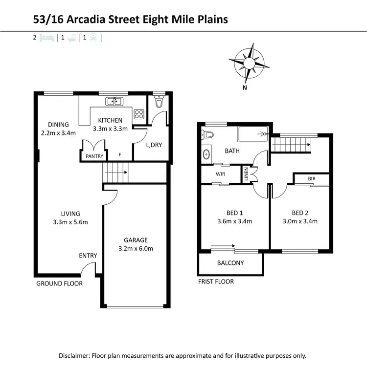 Floorplan of Homely townhouse listing, 53/16 Arcadia Street, Eight Mile Plains QLD 4113