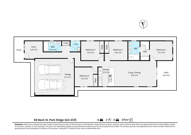 Floorplan of Homely house listing, 68 Beck Street, Park Ridge QLD 4125