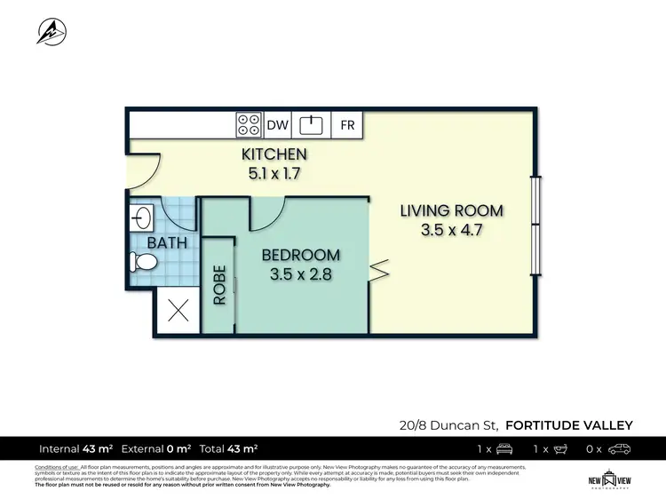Floorplan of Homely apartment listing, ID:21131849/8 Duncan Street, Fortitude Valley QLD 4006