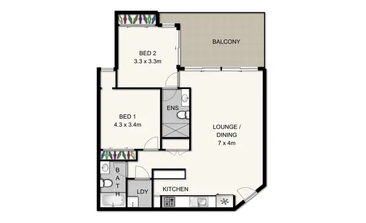 Floorplan of Homely apartment listing, 71/35 Hamilton Road, Moorooka QLD 4105