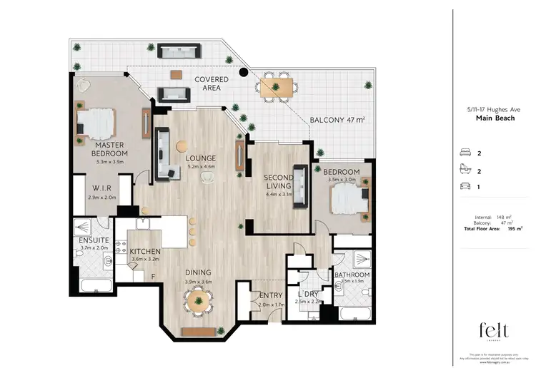Floorplan of Homely apartment listing, 5/11-17 Hughes Avenue, Main Beach QLD 4217
