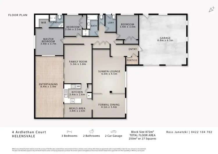 Floorplan of Homely house listing, 4 Ardlethan Court, Helensvale QLD 4212