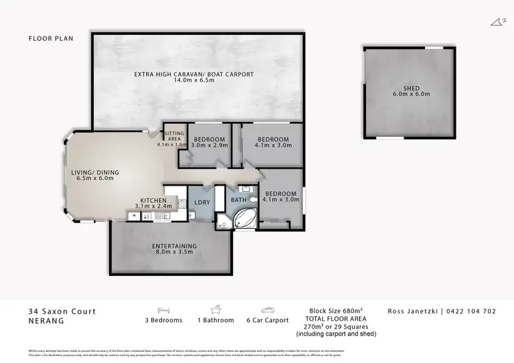 Floorplan of Homely house listing, 34 Saxon Court, Nerang QLD 4211