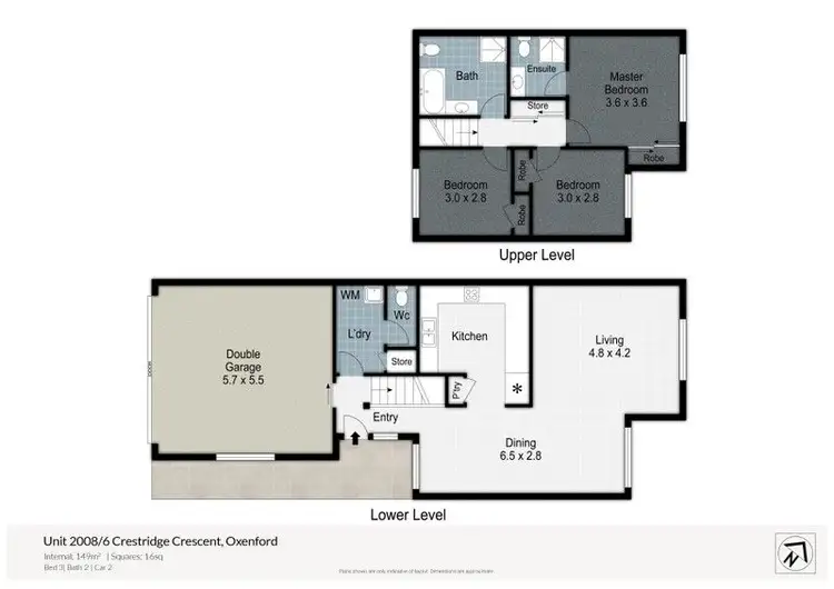 Floorplan of Homely townhouse listing, 2008/6 Crestridge Crescent, Oxenford QLD 4210