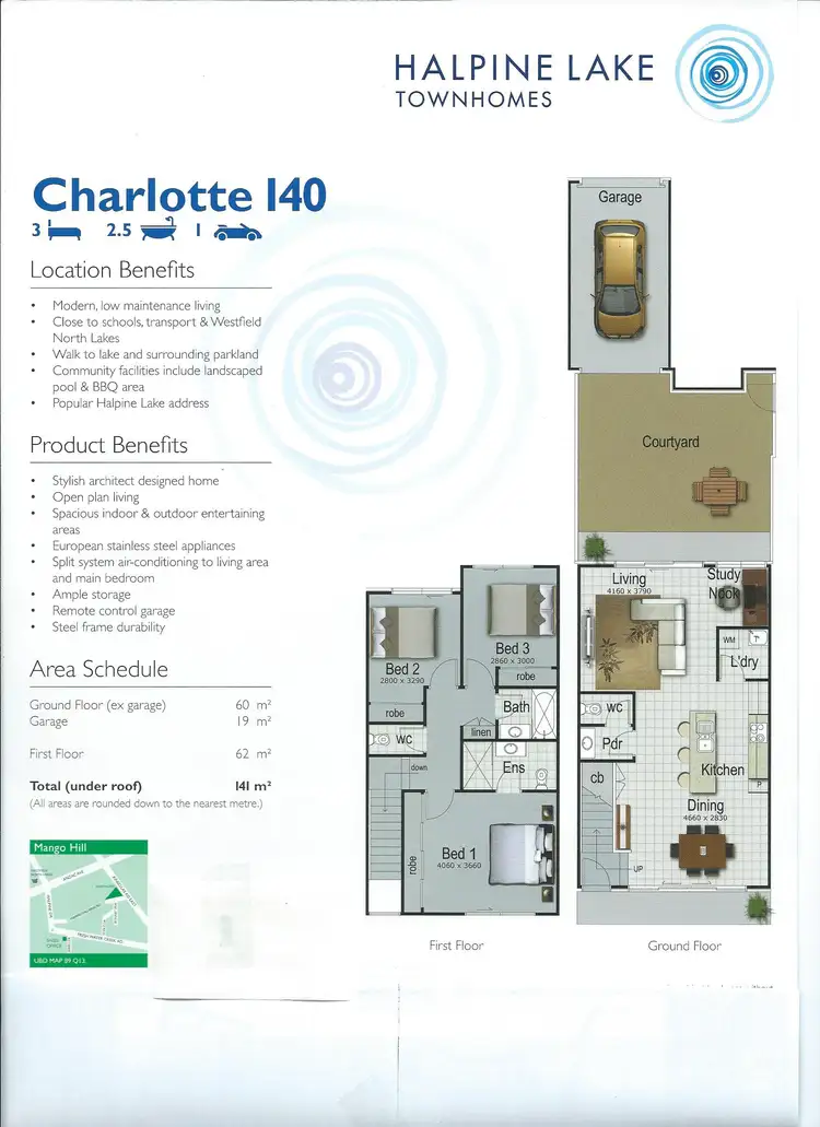 Floorplan of Homely townhouse listing, ID:21135392/115 Mango Hill Boulevard, Mango Hill QLD 4509