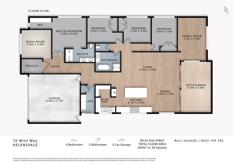 Floorplan of Homely house listing, 10 Mint Way, Helensvale QLD 4212
