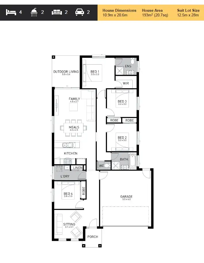 Floorplan of Homely house listing, 67 Dobbie Crescent, Ripley QLD 4306