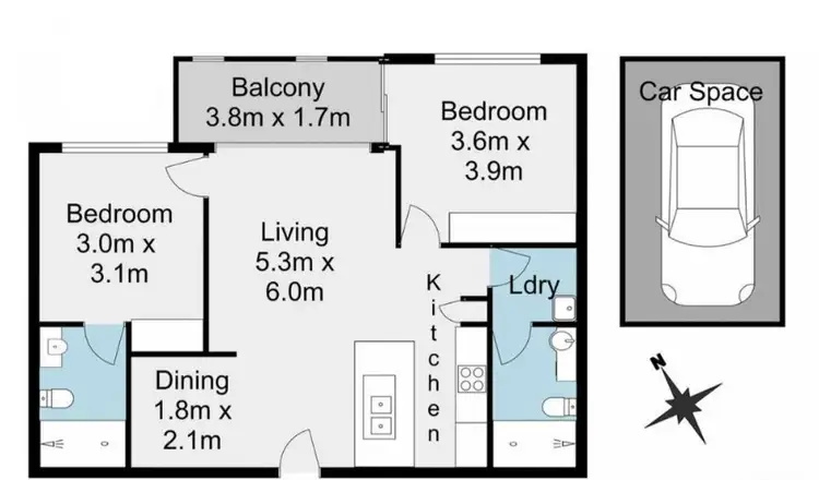 Floorplan of Homely apartment listing, ID:21137996/275 Wickham Street, Fortitude Valley QLD 4006