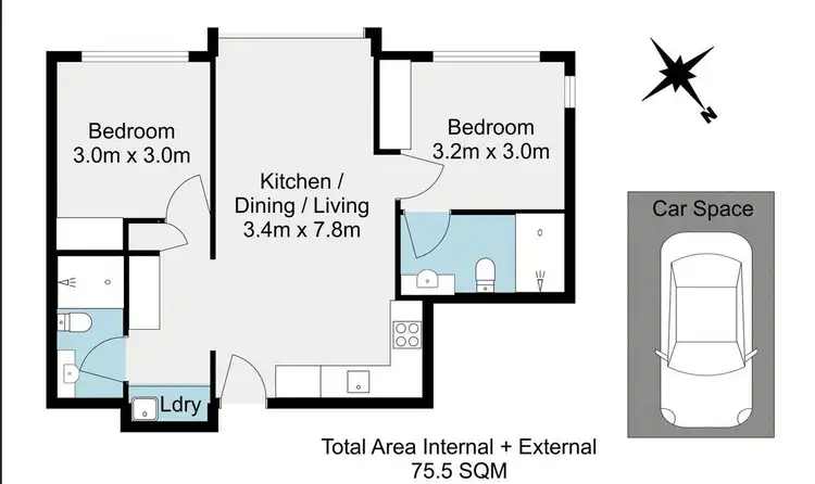 Floorplan of Homely apartment listing, ID:21138035/66 Manning Street, South Brisbane QLD 4101