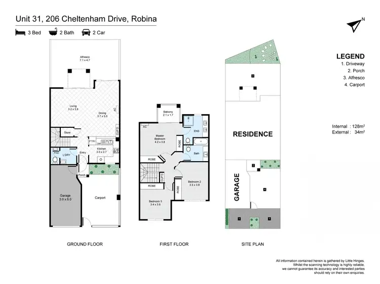Floorplan of Homely townhouse listing, 31/206 Cheltenham Drive, Robina QLD 4226