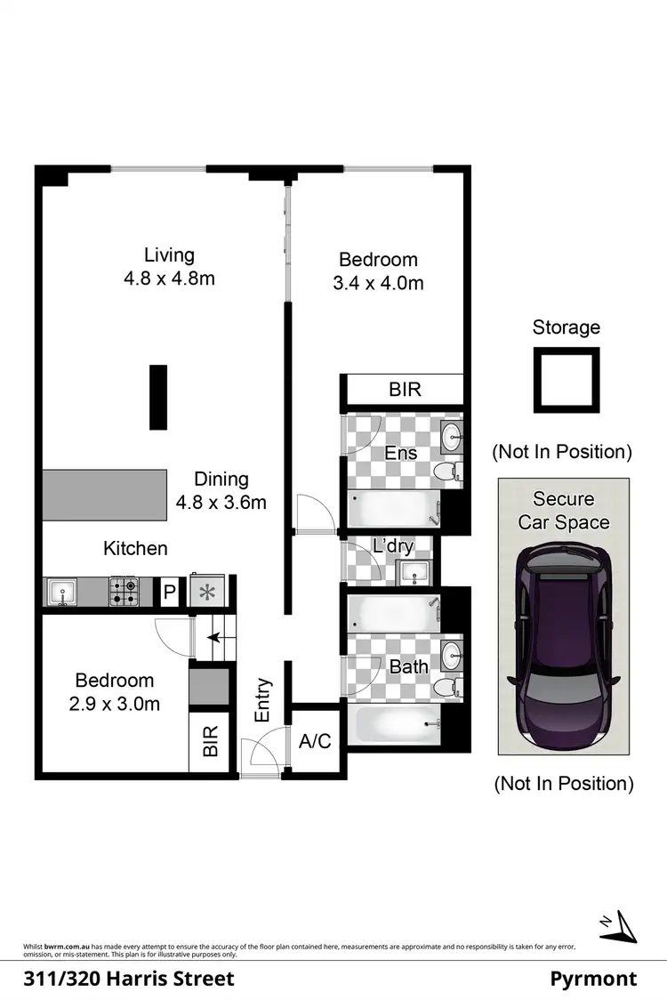 Floorplan of Homely apartment listing, 311/320 Harris Street, Pyrmont NSW 2009