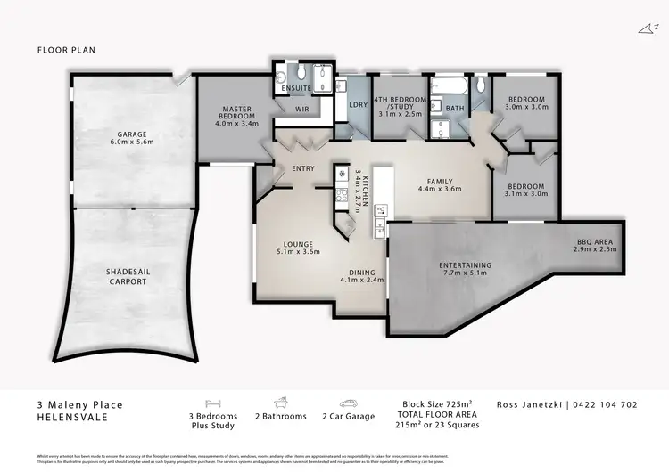 Floorplan of Homely house listing, 3 Maleny Place, Helensvale QLD 4212