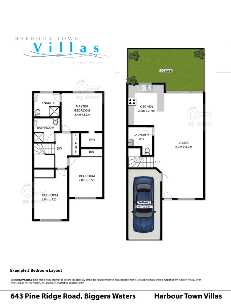 Floorplan of Homely townhouse listing, 45/643 Pine Ridge Road, Biggera Waters QLD 4216