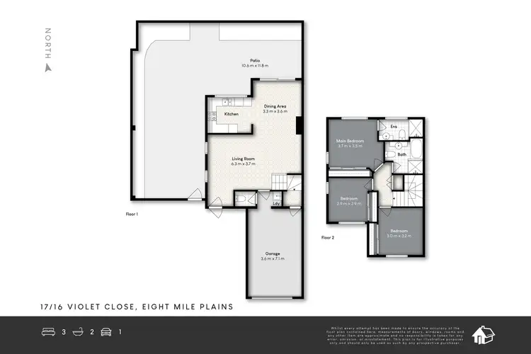 Floorplan of Homely townhouse listing, 17/16 Violet Close, Eight Mile Plains QLD 4113