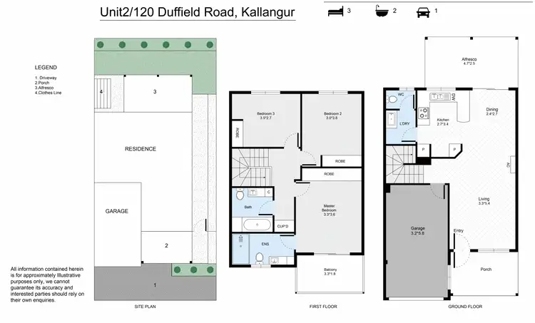 Floorplan of Homely townhouse listing, 2/120 Duffield Road, Kallangur QLD 4503