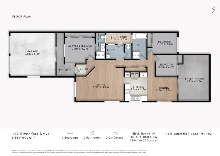 Floorplan of Homely house listing, 107 River Oak Drive, Helensvale QLD 4212