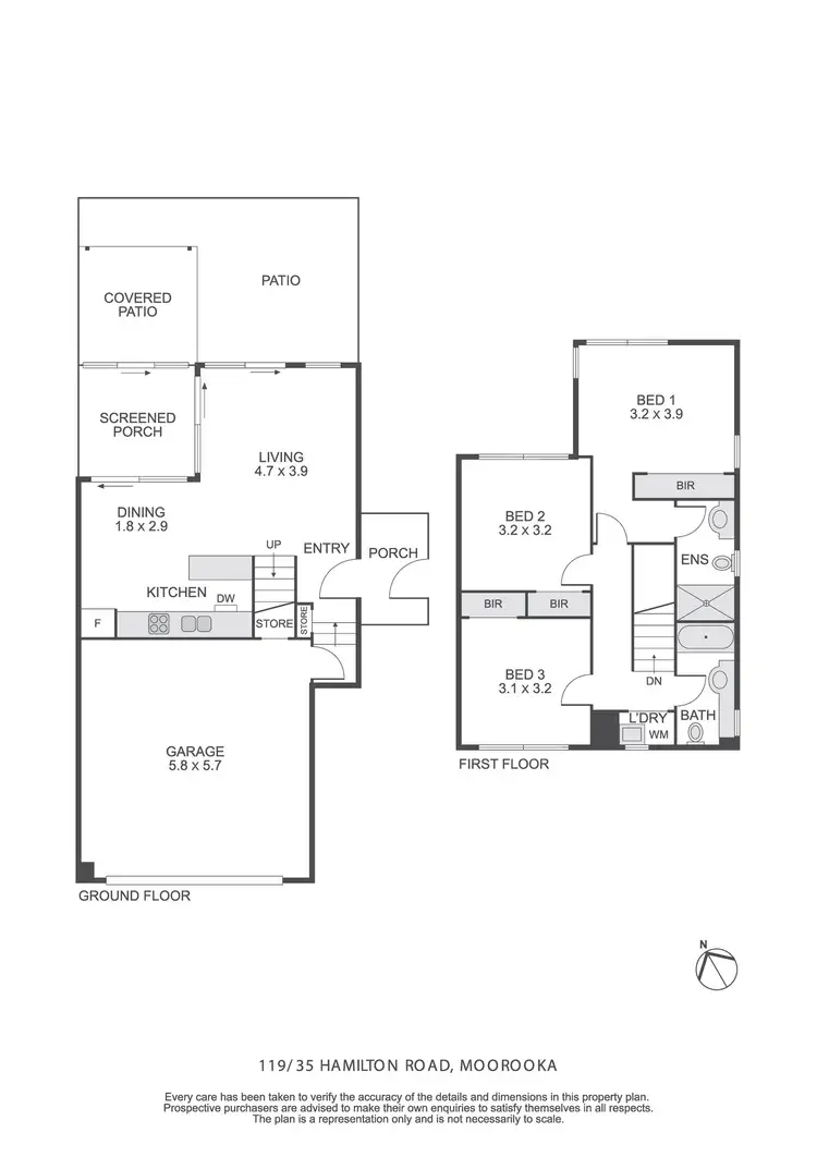Floorplan of Homely townhouse listing, 119/35 Hamilton road, Moorooka QLD 4105