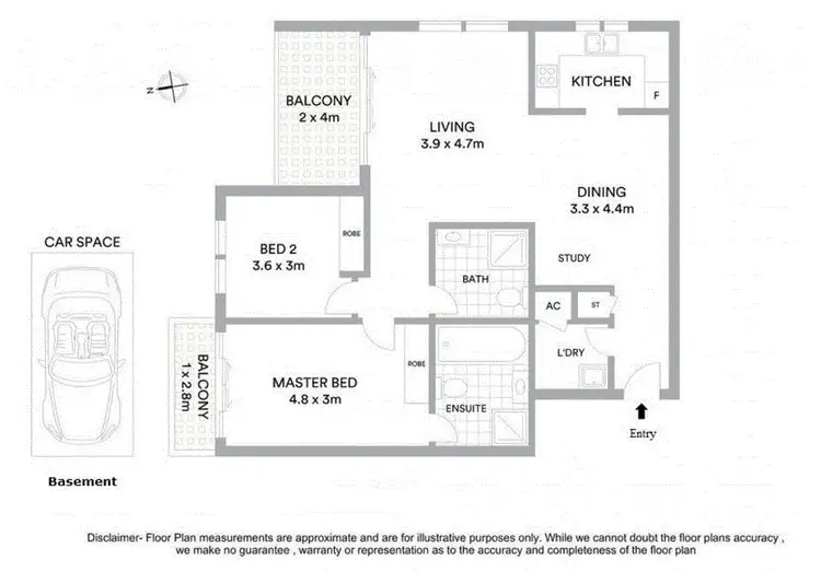 Floorplan of Homely apartment listing, 57/20-22 Thomas St, Waitara NSW 2077