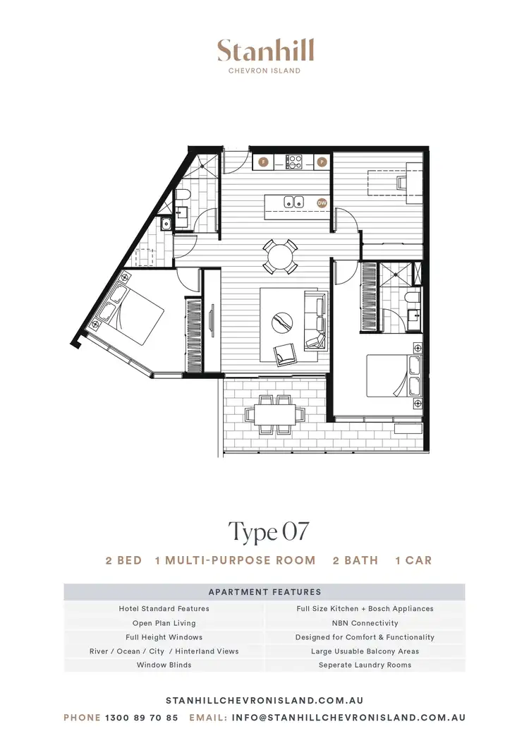 Floorplan of Homely apartment listing, ID:21140328/266 Stanhill Drive, Surfers Paradise QLD 4217